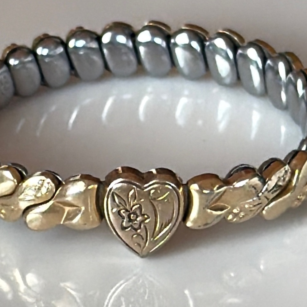 WWII Sweetheart Gold Filled Expansion Bracelet – Foster 12K GF, Petite Fit 4-5” - Picture 10 of 16